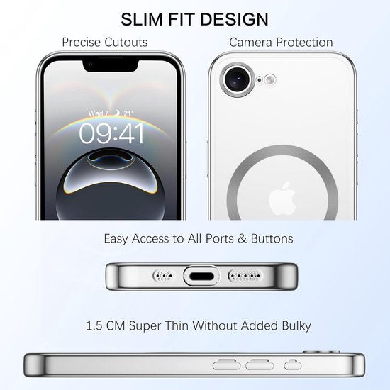 iPhone 16E / SE 4 Hoesjes – Backcover – Camera Lens Protector – MagSafe Compatibel – Goud-Ilumina Benelux