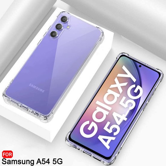 Samsung Galaxy A54 5G Hoesjes – Crystal Clear Backcover – Schokbestendig – Transparant-Ilumina Benelux
