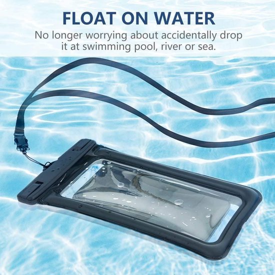 Waterdicht Telefoonhoesje Hardcase PS45 – IPX8 Onderwater Hoes tot 6.7 inch – Val- & Schokbestendig met Dubbele Klipsluiting & Draagkoord-Ilumina Benelux