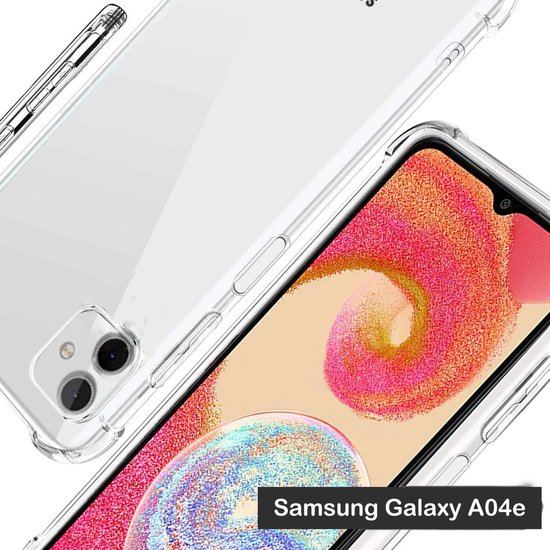 Shockproof Flexibele achterkant Silicone hoesje Transparant Geschikt voor: Samsung Galaxy A04E