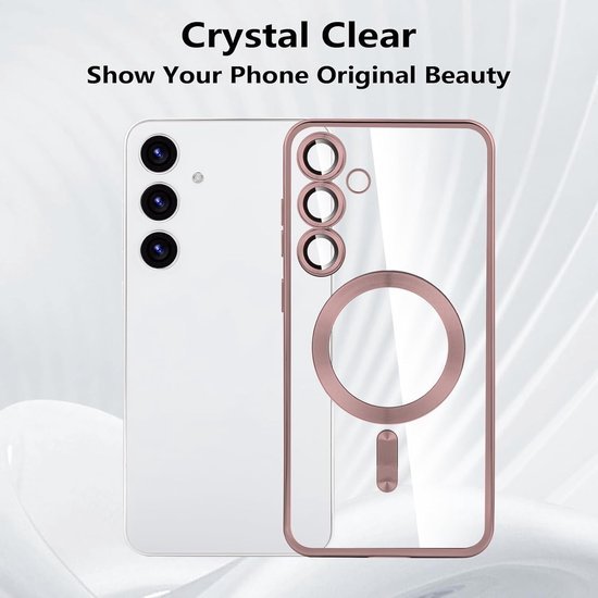 Samsung Galaxy A36 Hoesjes – MagSafe Compatible Backcover – Camera Lens Protector – Roségoud-Ilumina Benelux