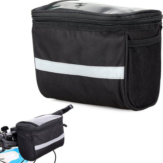 Fietsstuurtas – Klein – Waterdicht – Reflectie – Met Rits – Zwart-Ilumina Benelux