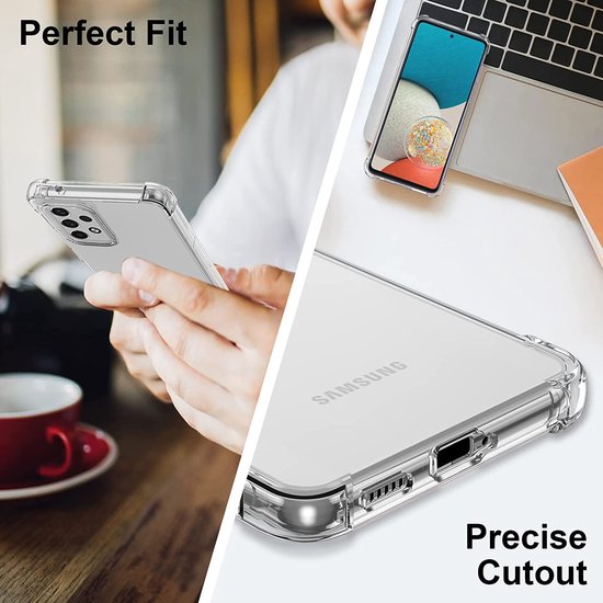 Samsung Galaxy A53 Hoesjes – Transparante Siliconen Backcover – Flexibel – Schokbestendig-Ilumina Benelux