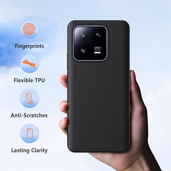 Xiaomi 13 Hoesjes – Siliconen Backcover – Flexibel – Schokbestendig – Zwart-Ilumina Benelux