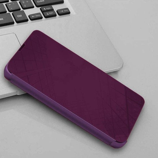 Spiegel Cover - Hoesje - Clear View Case Geschikt voor: Samsung Galaxy A41 - Paars
