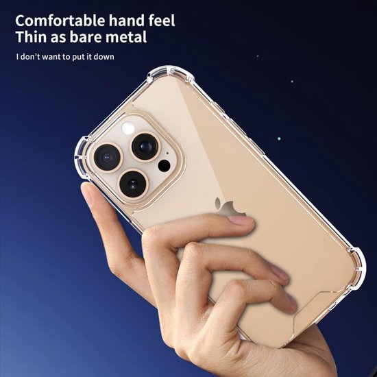iPhone 13 Pro Max Hoesjes – Transparante Backcover – Schokbestendig – Nekkoord Koord – Rood-Ilumina Benelux