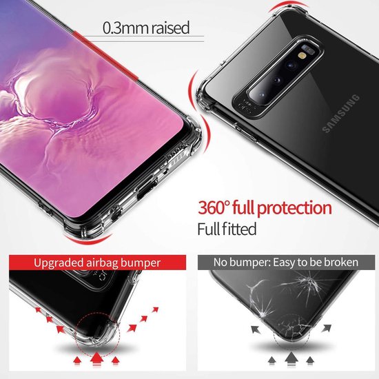 Samsung Galaxy S10 Hoesjes – Shockproof Backcover – Schokbestendig – Transparant-Ilumina Benelux
