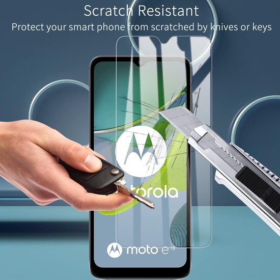 Screenprotector - Geschikt voor Motorola Moto E13 - 9H Glas (4-Pack)