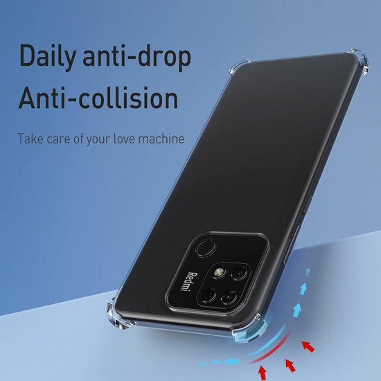 Xiaomi Redmi 10A Hoesjes – Soft TPU Siliconen Backcover – Schokbestendig – Transparant-Ilumina Benelux