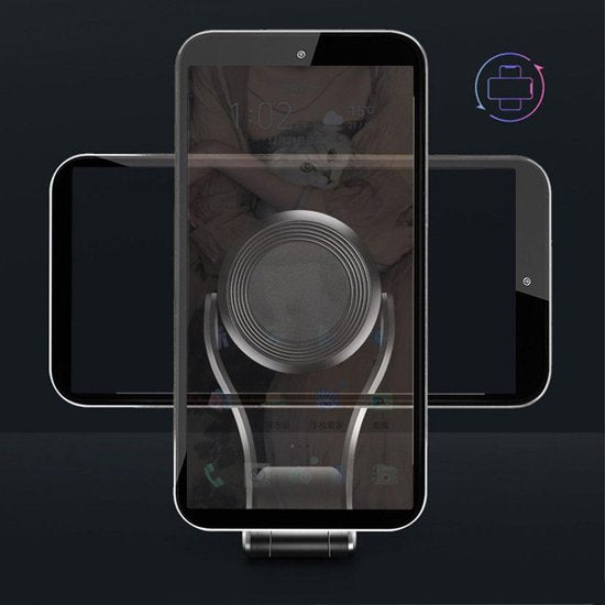 Telefoonhouder auto – Magnetisch Dashboard & Voorruit – 360° draaibaar – Sterke kleeflaag – Geschikt voor iPhone/Samsung/Huawei – Zwart-Ilumina Benelux