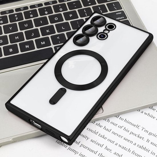 Samsung Galaxy S24 Ultra Hoesjes – Magsafe Compatible Backcover – Ingebouwde Camera Lens Protector – Zwart-Ilumina Benelux