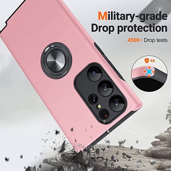 Samsung Galaxy S24 Ultra Hoesjes – Schokbestendige Backcover – Incl. Gehard Glas Screenprotector – Roze-Ilumina Benelux