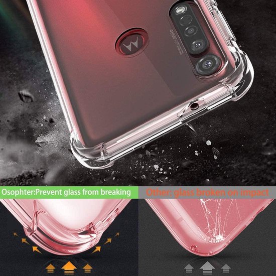 Motorola Moto G8 Plus Hoesjes – Soft TPU Siliconen Backcover – Schokbestendig – Transparant-Ilumina Benelux