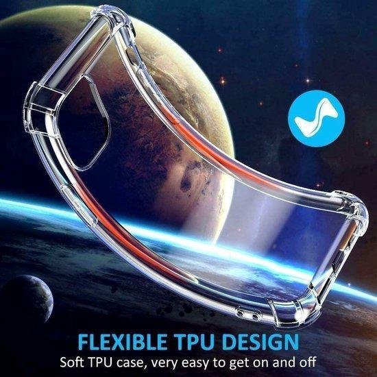 iPhone 11 Hoesjes – Anti-Shock Siliconen Bumper Backcover – Transparant – Incl. 3x Screenprotector Gehard Glas – Anti-kras-Ilumina Benelux