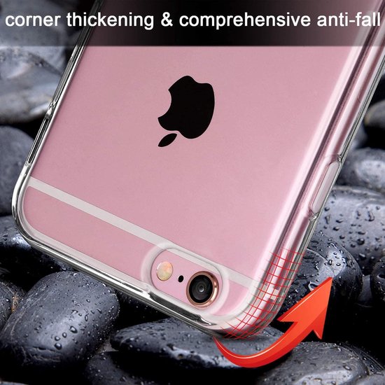 iPhone 6/6S Hoesjes – Transparante TPU Siliconen Backcover – Soft Case – Schokabsorberend-Ilumina Benelux