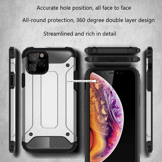 iPhone 11 Pro Max Hoesjes – Hybrid Armor Backcover – Heavy Duty – Schokbestendig – Goud-Ilumina Benelux