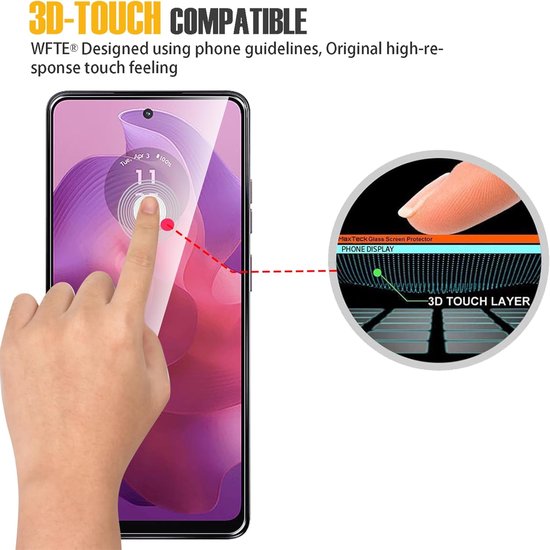 Screenprotector - Geschikt voor Motorola Moto E14 / Moto G04 / G04s / Moto G24 - 9H Glas (2-Pack)