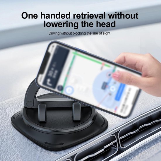 Telefoonhouder auto – Antislip sticky pad – Dashboard grip mat – Voor smartphone & munten – Zwart-Ilumina Benelux