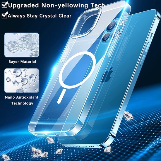 iPhone 14 Hoesjes – Siliconen Backcover – Schokbestendig – MagSafe – Transparant-Ilumina Benelux