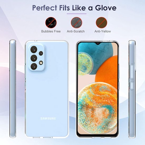 Samsung Galaxy A23 Hoesjes – Transparante Siliconen Backcover – Flexibel – Schokbestendig-Ilumina Benelux