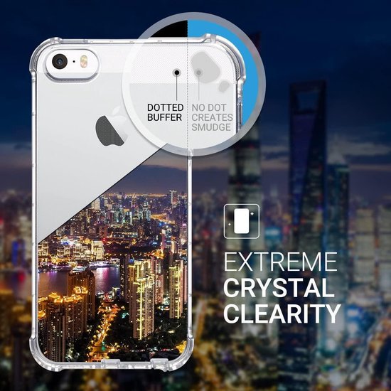 iPhone 5/5s/SE Hoesjes – Soft TPU Siliconen Backcover – Schokbestendig – Transparant-Ilumina Benelux
