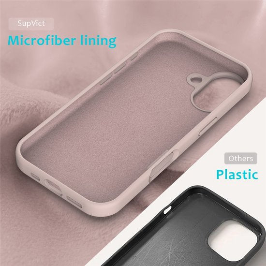 iPhone 17 Hoesjes – Liquid Silicone Backcover – Soft Touch – Schokbestendig – Roze-Ilumina Benelux