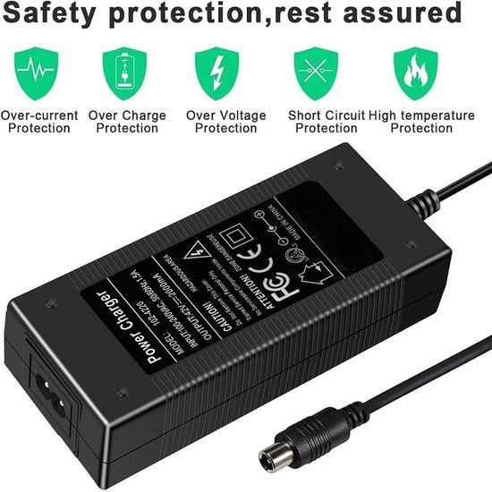 Oplader – Geschikt voor Xiaomi M365 & Ninebot ES1/ES2/ES4 – 42V 2A 84W Max – Voedingsadapter Elektrische Step – Zwart-Ilumina Benelux