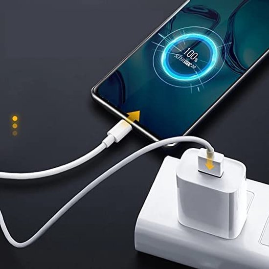 Oplader – Geschikt voor iPhone 5 t/m 14 Pro Max – 65W Snellader Adapter – USB Kabel 1 Meter-Oplader-Ilumina Benelux