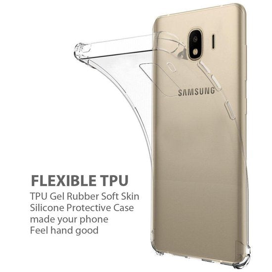 Samsung Galaxy J4 Hoesjes – Shockproof Backcover – Schokbestendig – Transparant-Ilumina Benelux