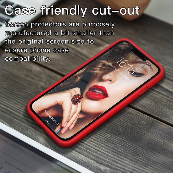 iPhone 11 Pro Max Hoesjes – Liquid Siliconen TPU Backcover – Soft Case – 2x Gehard Glas Screenprotector – Rood-Ilumina Benelux