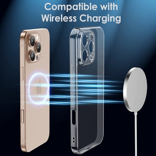 iPhone 16 Pro Max Hoesjes – Full Coverage Siliconen Backcover – Camera Lens Bescherming – Transparant-Ilumina Benelux