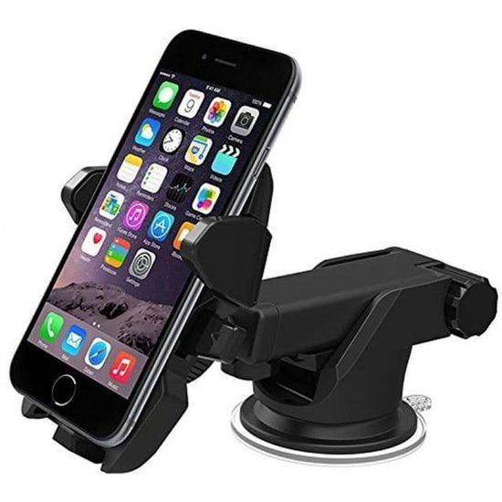 Telefoonhouder auto – Long Neck One Touch Car Mount – Universeel – 360° Draaibaar – Zwart-Ilumina Benelux