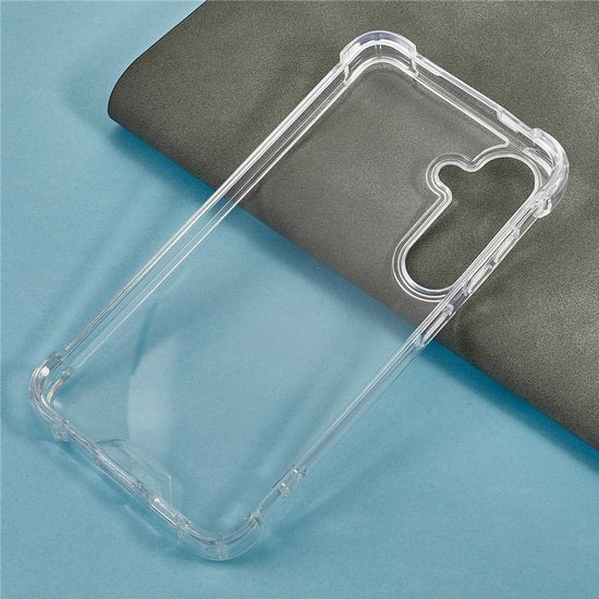 Anti -Shock Silicone hoesje Transparant met Screenprotector Glas 1x Geschikt voor: Samsung Galaxy S25 FE