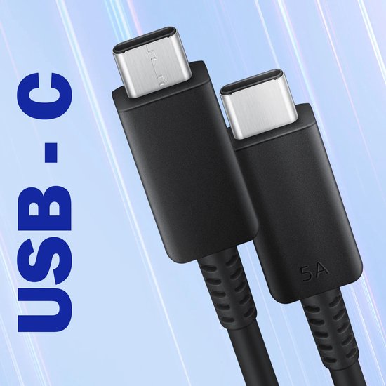USB-C Oplader – Geschikt voor Samsung Galaxy S25/S24/S23 & iPhone 16/15 – 45W Snellader – USB-C naar USB-C kabel 3m-Oplader-Ilumina Benelux
