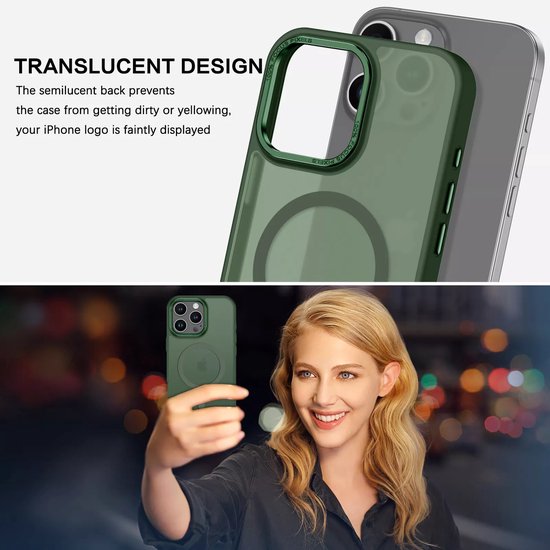 iPhone 17 Air Hoesjes – Matte Backcover – MagSafe Compatibel – Schokbestendig – Groen-Ilumina Benelux