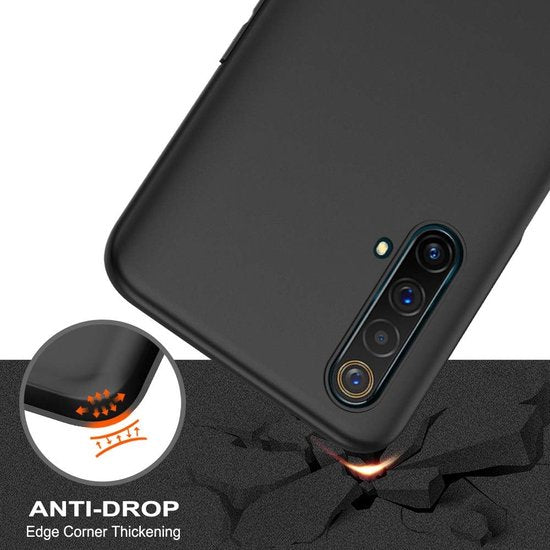 Realme 7 Hoesjes – Siliconen Backcover – Soft Silicone – Schokbestendig – Zwart-Ilumina Benelux
