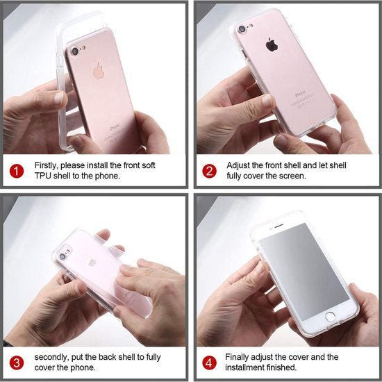 Samsung Galaxy A21s Hoesjes – Transparante Siliconen Backcover – Voor- en Achterkant Bescherming-Ilumina Benelux