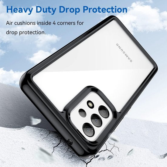 Samsung Galaxy A52/A52s Hoesjes – Hybride Backcover – Transparant Acryl – TPU Bumper – Helder-Ilumina Benelux