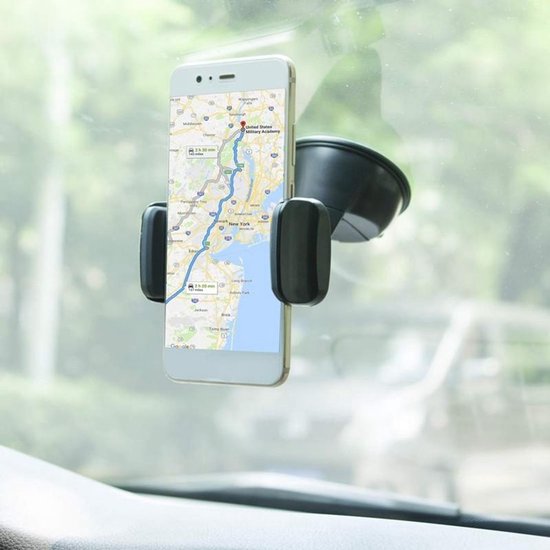 Telefoonhouder auto – Zuignap Dashboard & Raam – Verstelbaar – 360° Draaibaar – Zwart-Ilumina Benelux