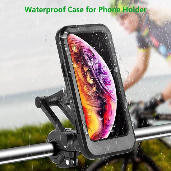 Telefoonhouder fiets & motor – Stuurhouder – Universeel – Stevige beugel – Zwart-Ilumina Benelux