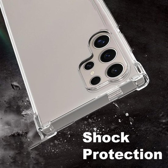 Samsung Galaxy S24 Ultra Hoesjes – Siliconen Backcover – Schokbestendig – 2x Screenprotector Gehard Glas – Transparant-Ilumina Benelux