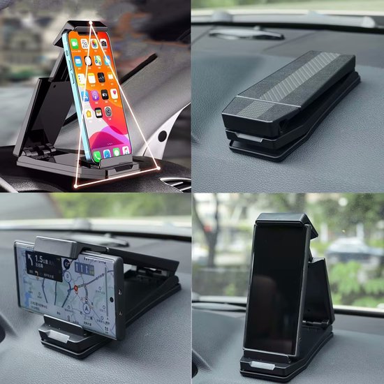 Telefoonhouder auto – Dashboard anti-slip sticky pad – Plakfunctie – Geschikt voor smartphone & iPad – Zwart-Ilumina Benelux
