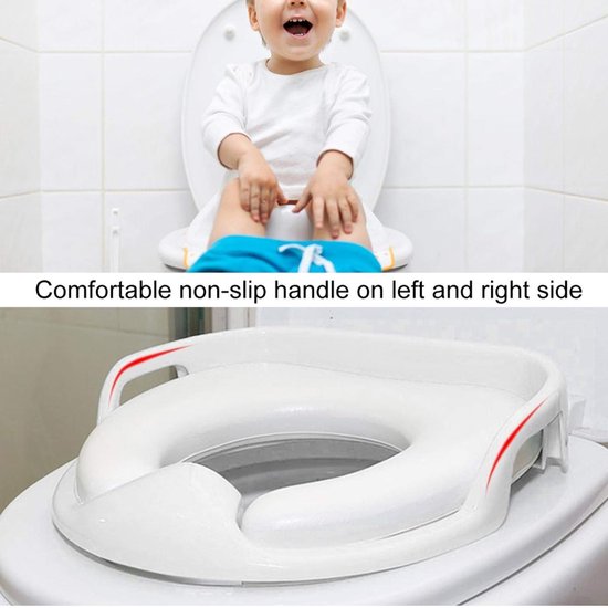 Toiletbril verkleiner kinderen – Toiletzitje met handvaten – Zachte zitting – Antislip & hygiënisch – Blauw-Toiletverkleiner-Ilumina Benelux