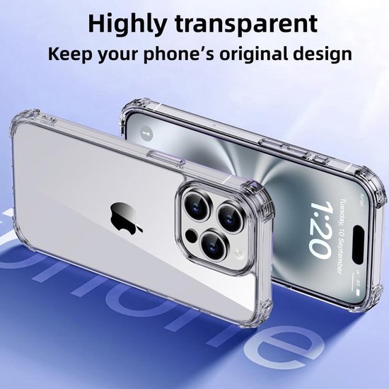 iPhone 14 Hoesjes – Transparante Backcover met Koord – Schokbestendig – Nekhanger – Groen-Ilumina Benelux