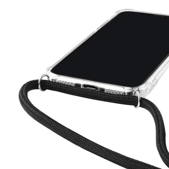 Samsung Galaxy S10 Hoesjes – Backcover met koord – Schokbestendig – Draagriem schouder/nek – Zwart-Ilumina Benelux