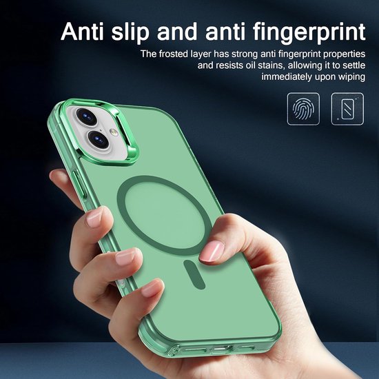 iPhone 16 Hoesjes – Magnetische Backcover – MagSafe Compatibel – Slank & Schokbestendig – Groen-Ilumina Benelux