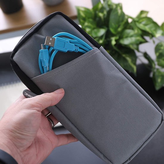 Draagtas – Geschikt voor Nintendo Switch Lite – Slank Opbergtas Hardcase – Beschermhoes – Grijs-Ilumina Benelux