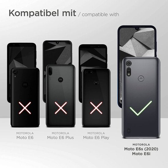 Motorola Moto E6S / E6i Hoesjes – Soft TPU Siliconen Backcover – Schokbestendig – Inclusief 2x Screenprotector – Transparant-Ilumina Benelux