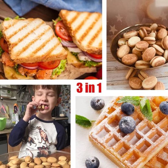Broodrooster koekjes en noten – 24-delige bakmal – SOKANY HY-711 – Anti-aanbak – Zwart-Broodrooster-Ilumina Benelux