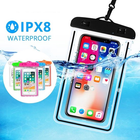 Waterdichte Telefoonhoes – Universele Waterproof Bag met Koord – Waterbestendig – Voor Smartphone – Transparant-Ilumina Benelux